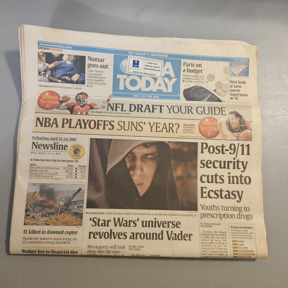Star Wars USA Today Newspaper April 22 - 24 2005 Revenge of the Sith Edition NEW